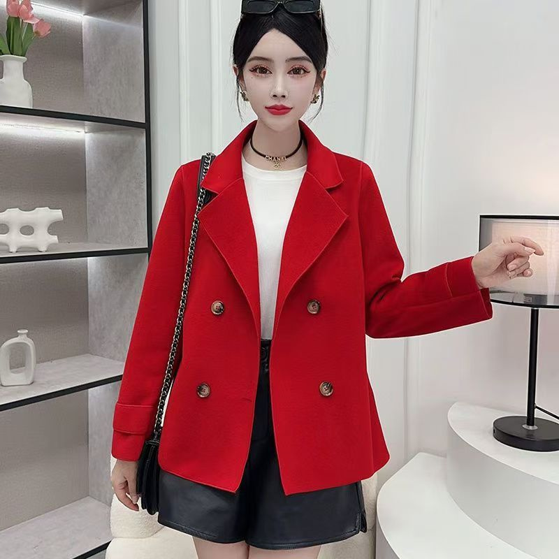 Wool Coat Peacoat - Sonbahar Kış Siyah Yün Ceket Kadın