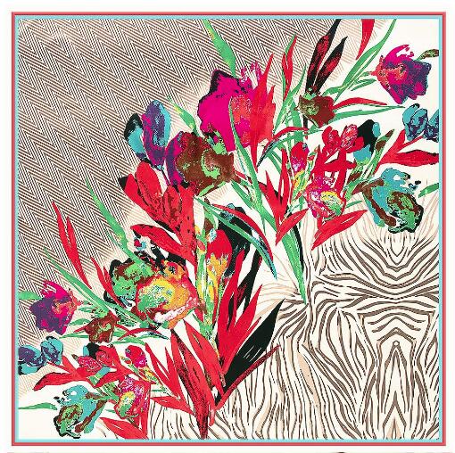 Shawl Wrap Winter - 130x130cm lüks marka kare ipek eşarp