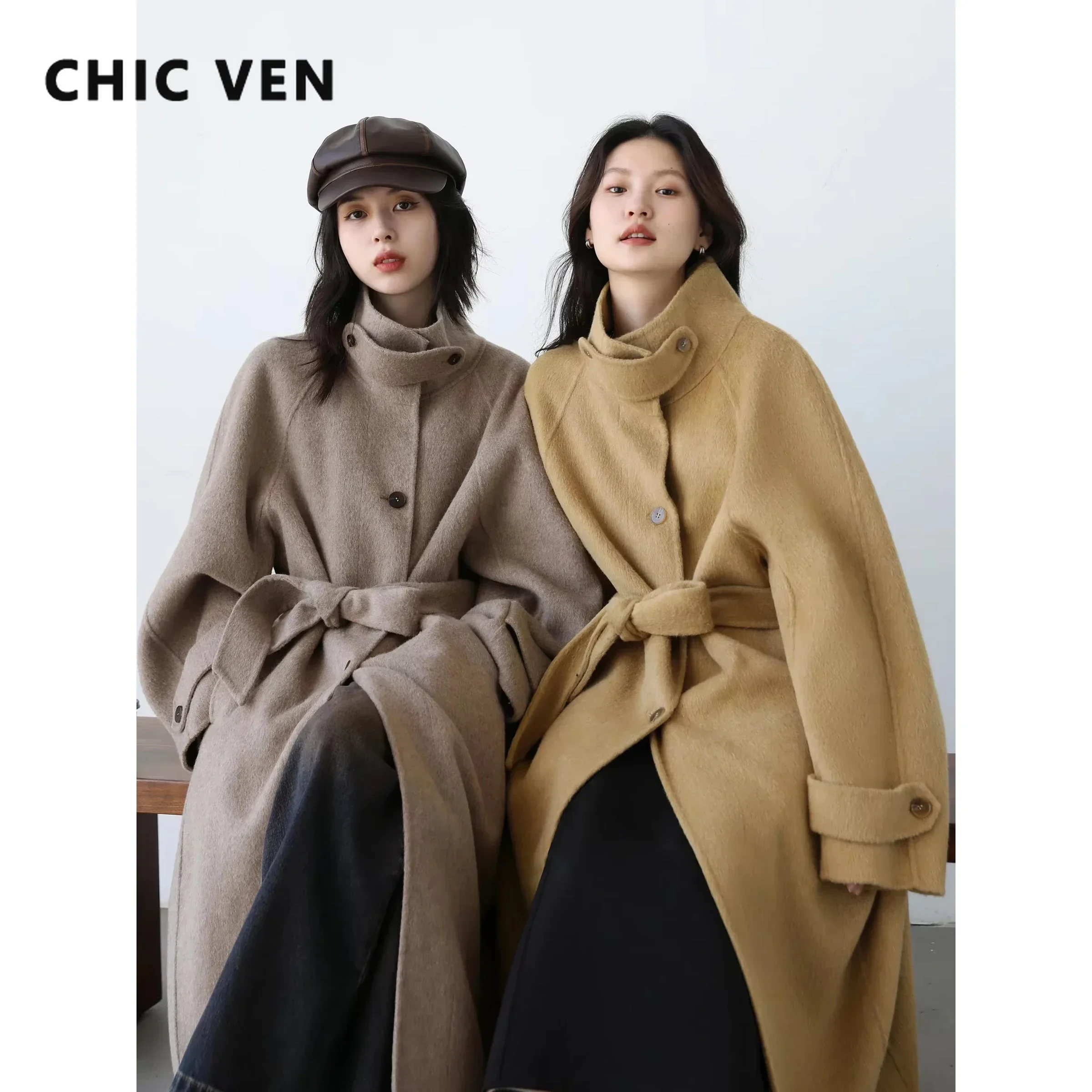 Wool Coat Peacoat - CHIC VEN Kore Kadın Yün Ceket