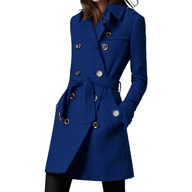 Wool Coat Peacoat - Kadın Trençkot Yün Karışımları Kruvaze Astar