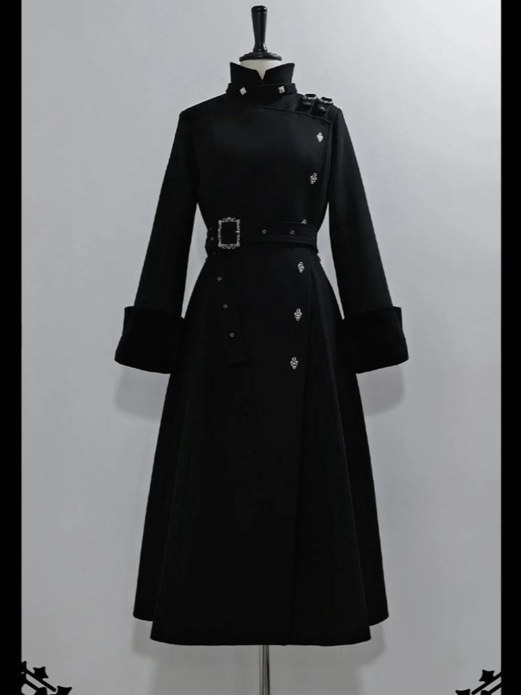 2025 Kış Gotik Kemerli İnce Or - Wool Coat Peacoat incelemesi ve fiyatı