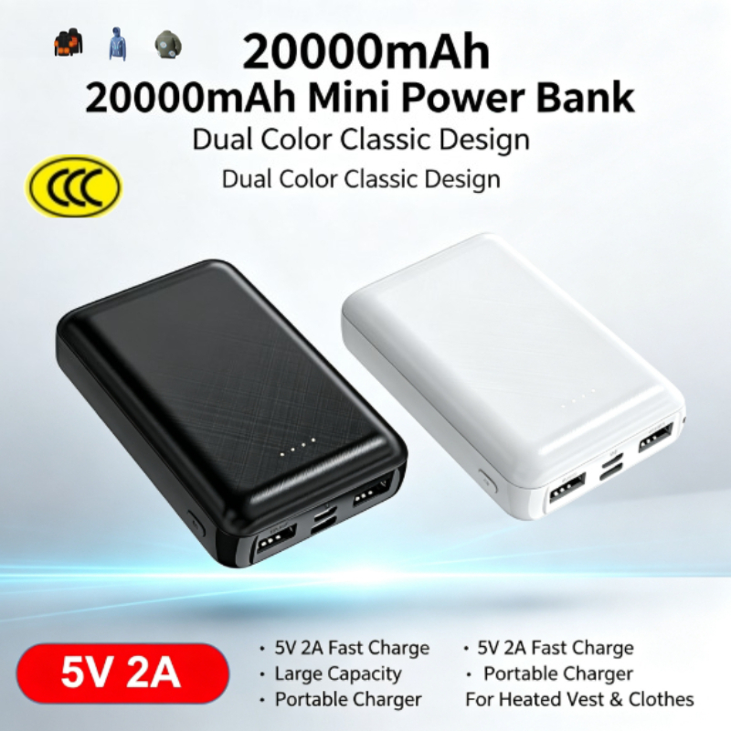 Mini Power Bank 20000mAh 5V 2A - Heated Vest Battery incelemesi ve fiyatı